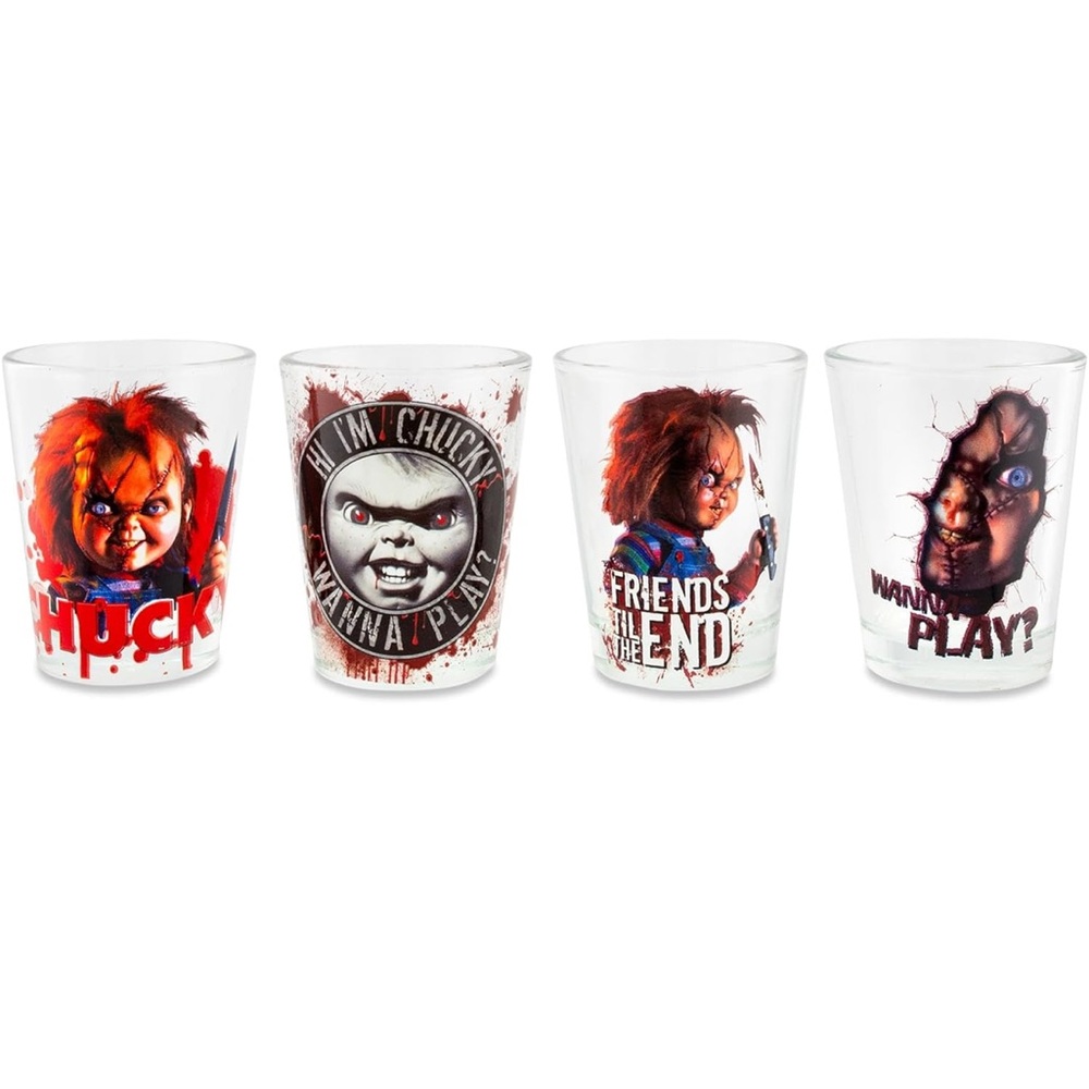Chucky Glassware Set of 4 shot glasses